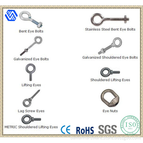 Kinds of Eye Bolt Color-Zinc Plated Eye Bolt